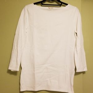 Gap side zippers three-quarter sleeve top